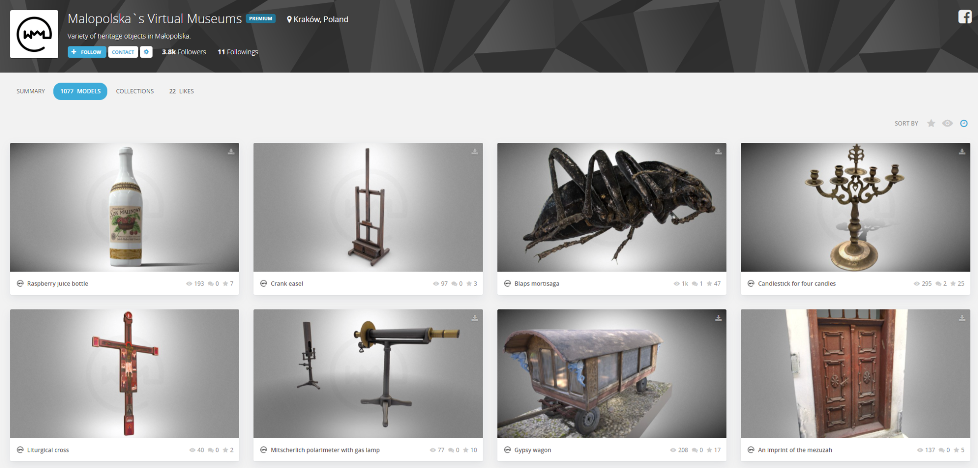 1000 modelli 3D GRATUITI grazie al Museo di Maloposka!
