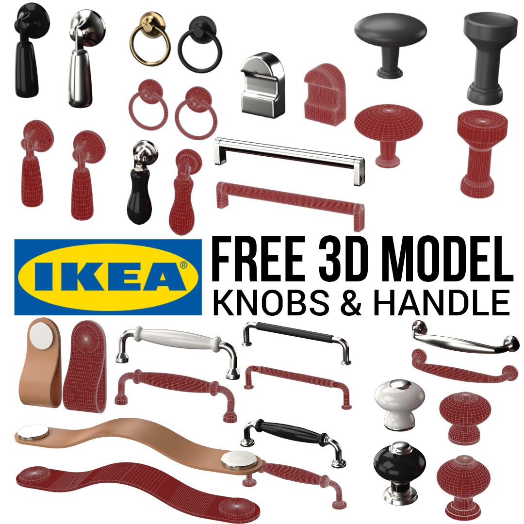 Modelli FREE di maniglie e pomelli IKEA